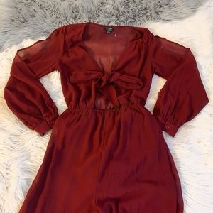 Burgundy Jumpsuit Romper